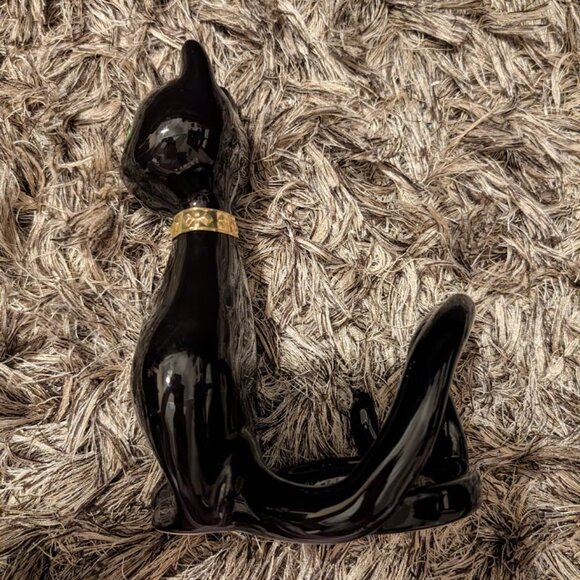 Bath & Body Works Halloween Black Cat Green Eyes Single Wick Candle Holder NEW - Picture 3 of 6